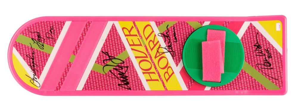 32. Key Cast-Autographed Marty McFly (Michael J. Fox) Hoverboard