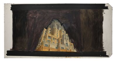 78. Matthew Yuricich Collection: Hand-Painted Matthew Yuricich Gozer Temple on Apartment Building Matte Painting ### GHOSTBUSTERS (1984)