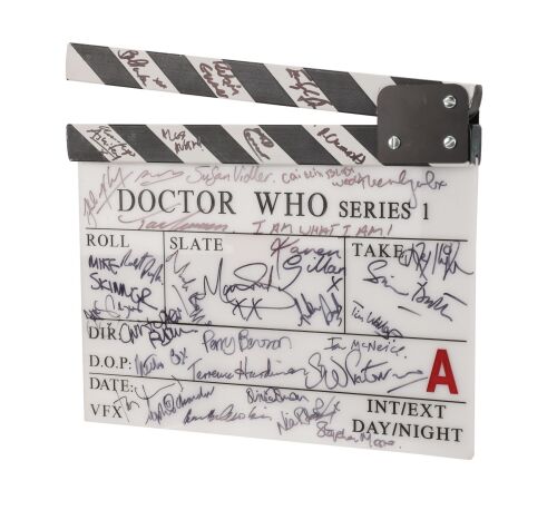 114. Matt Smith, Karen Gillan, Olivia Colman and Cast-Autographed Clapperboard ### DOCTOR WHO (T.V. SERIES, 2005-2022)