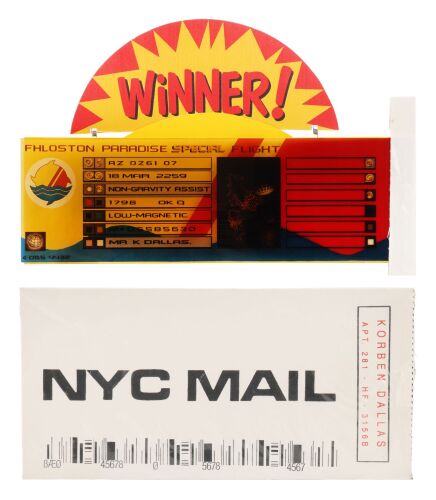 124. Korben Dallas' (Bruce Willis) Fhloston Winning Ticket ### THE FIFTH ELEMENT (1997)