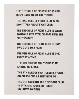 127. Fight Club Rules Sheet ### FIGHT CLUB (1999)