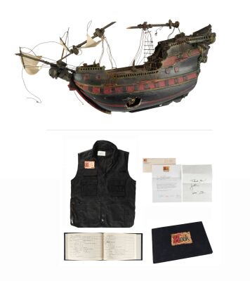 199. Captain Hook's (Dustin Hoffman) Jolly Roger Model Miniature with Set of Crew Gifts ### HOOK (1991)