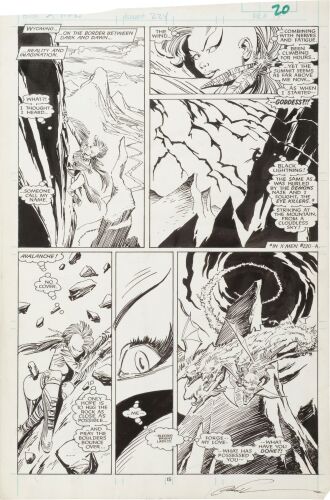 278. Hand-Drawn Marc Silvestri and Bob Wiacek Uncanny X-Men No. 224 P. 15 ### MARVEL COMICS