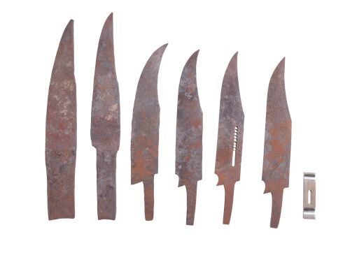322. John Rambo's (Sylvester Stallone) Set of Six Progressive Bowie Bladesmithing Knives with Unfinished Bolster ### RAMBO III (1988)