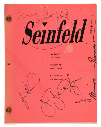 330. Key Cast-Autographed Bound "The Contest" Table Draft Script ### SEINFELD (T.V. SERIES, 1989 - 1998)
