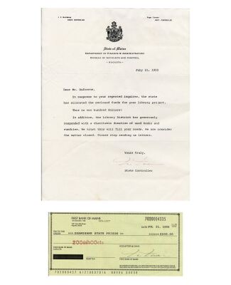 333. Andy Dufresne's (Tim Robbins) State of Maine Letter and Check ### THE SHAWSHANK REDEMPTION (1994)