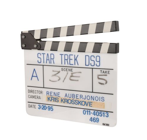 348. Rene Auberjonois's (Constable Odo) Personally Owned Clapperboard ### STAR TREK: DEEP SPACE NINE (T.V. SERIES, 1993 - 1999)