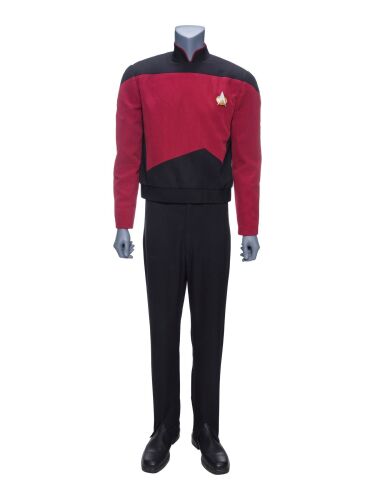 351. Jean-Luc Picard's Stunt 2360s Starfleet Uniform with Production-Quality Replica Combadge ### STAR TREK: PICARD (T.V. SERIES, 2020 - 2023)