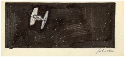 356. Hand-Drawn Joe Johnston TIE Fighter Storyboard ### STAR WARS: A NEW HOPE (1977)