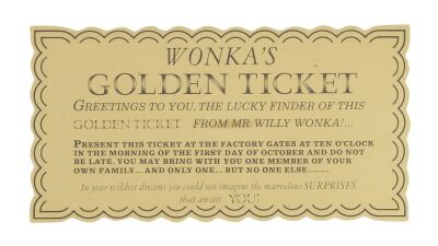 413. Golden Ticket ### WILLY WONKA & THE CHOCOLATE FACTORY (1971)