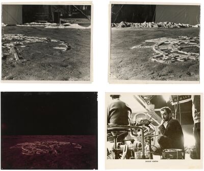 428. Richard Yuricich Collection: Stanley Kubrick "Robert Newton" Gag Photograph with Clavius Base Front Projection Transparency and Behind-the-Scenes Still ### 2001: A SPACE ODYSSEY (1968)