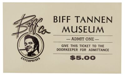 481. Biff Tannen Museum Ticket ### BACK TO THE FUTURE PART II (1989)
