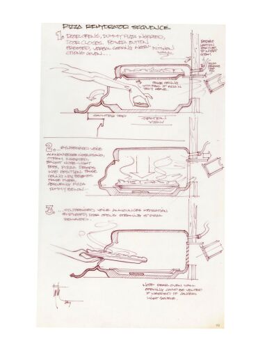483. Hand-Drawn Edward Eyth "Pizza Rehydrator Sequence" Concept Artwork ### BACK TO THE FUTURE PART II (1989)