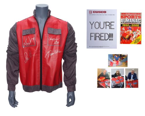 489. Cast-Autographed Marty McFly Jacket, CusCo "You're Fired!!!" Fax, and Grays Sports Almanac Cover Replicas ### BACK TO THE FUTURE PART II (1989)