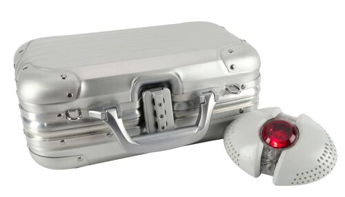 546. Caprica-Six's (Tricia Helfer) Aluminum Purse with Light-Up Cylon Transponder Device ### BATTLESTAR GALACTICA (2003)/BATTLESTAR GALACTICA (T.V. SERIES, 2004 - 2009)