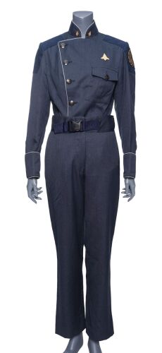 547. Lt. Margaret "Racetrack" Edmondson's (Leah Cairns) Duty Blue Ensemble ### BATTLESTAR GALACTICA (T.V. SERIES, 2004 - 2009)