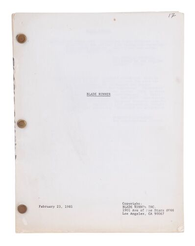 578. Bound February 23, 1981 Draft Script ### BLADE RUNNER (1982)