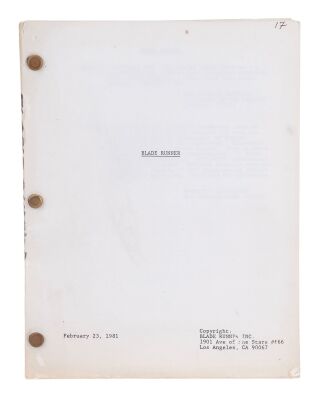 578. Bound February 23, 1981 Draft Script ### BLADE RUNNER (1982)