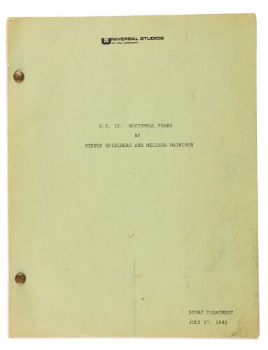 646. Story Treatment ### E.T. II: NOCTURNAL FEARS (UNPRODUCED)