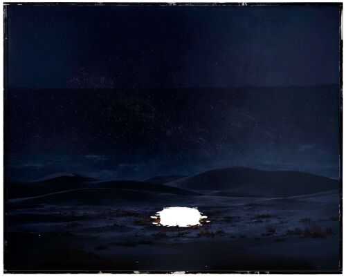 686. Hand-Painted Bill Mather Night Desert Matte Painting ### A FAR OFF PLACE (1993)