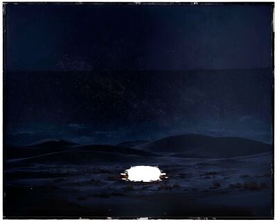 686. Hand-Painted Bill Mather Night Desert Matte Painting ### A FAR OFF PLACE (1993)