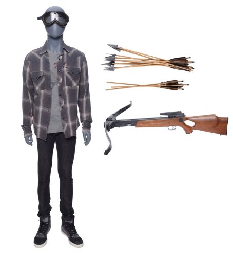 705. Charley Brewster's (Anton Yelchin) Screen-Matched Crossbow, Bolts, and Motorbike Goggles with Screen-Matched Distressed Ensemble ### FRIGHT NIGHT (2011)