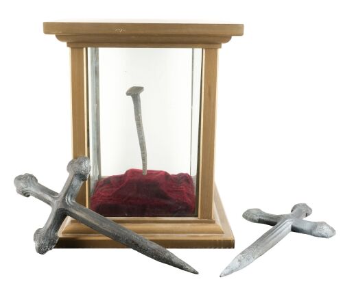 708. Peter Vincent's (David Tennant) Crucifixion Nail with Pair of Stunt Burning Crosses ### FRIGHT NIGHT (2011)