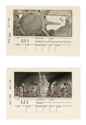 726. Set of Six Hand-Drawn Statue of Liberty VFX Storyboards ### GHOSTBUSTERS II (1989)