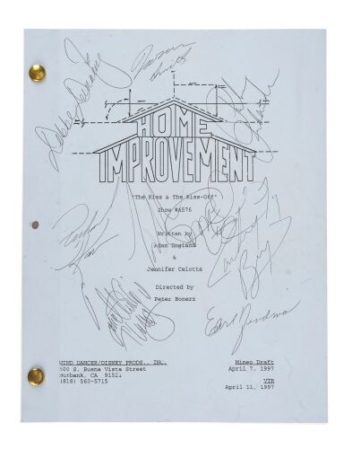 791. Cast-Autographed "The Kiss & The Kiss-Off" Script ### HOME IMPROVEMENT (T.V. SERIES, 1991 - 1999)