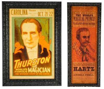 807. Isaac Izard's (Kyle MacLachlan) Pair of Framed "Hartz" and "Thurston" Magician Posters ### THE HOUSE WITH A CLOCK IN ITS WALLS (2018)