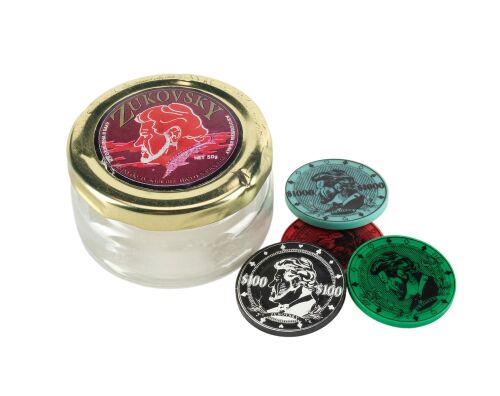 835. Valentin Zukovsky's (Robbie Coltrane) Caviar Jar and Casino Chips ### JAMES BOND: THE WORLD IS NOT ENOUGH (1999)