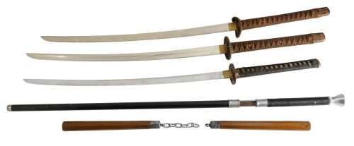 846. John Wick's (Keanu Reeves) Katana and Caine's (Donnie Yen) Blade with Collection of Weapons ### JOHN WICK: CHAPTER 4 (2023)