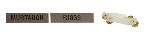 880. Mike Papac Collection: Martin Riggs (Mel Gibson) and Roger Murtaugh's (Danny Glover) Production-Made Nametags ### LETHAL WEAPON 3 (1992)