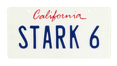 901. Tony Stark's (Robert Downey Jr.) Production-Made "STARK 6" License Plate ### IRON MAN (2008)