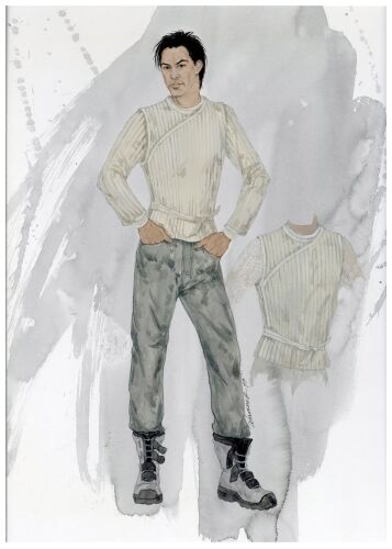 937. Hand-Drawn Lois DeArmond Neo (Keanu Reeves) "Neb" Costume Design Illustration ### THE MATRIX (1999)