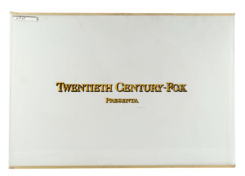 1020. Hand-Painted Spanish-Language "Twentieth Century-Fox" Title Card ### TWENTIETH CENTURY FOX