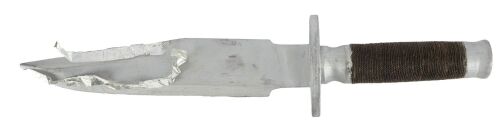 1038. Mike Papac Collection: Jack Crain MCS Life Support System-Style Bowie Knife Stand-In ### PREDATOR (1987)