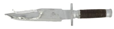 1038. Mike Papac Collection: Jack Crain MCS Life Support System-Style Bowie Knife Stand-In ### PREDATOR (1987)