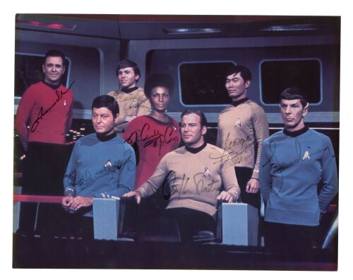 1134. Full Cast-Autographed Promotional Still ### STAR TREK: THE ORIGINAL SERIES (T.V. SERIES, 1966 - 1969)