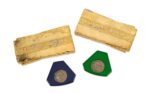 1145. Pair of Metal Gold-Pressed Latinum Bars and Pair of Dabo Chips ### STAR TREK: DEEP SPACE NINE (T.V. SERIES, 1993 - 1999)
