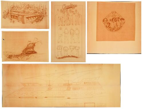 1184. Set of Six Jabba's Barge, Endor Base, and Crew Brownlines ### STAR WARS: RETURN OF THE JEDI (1983)