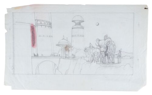 1198. Hand-Drawn Ralph McQuarrie Banthas Sketch for Illustration ### THE ILLUSTRATED STAR WARS UNIVERSE (1995)