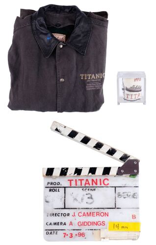 1276. Deep Dive Crew Styrofoam Cups and Jacket with Clapperboard ### TITANIC (1997)