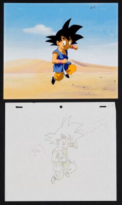 2002. Goku Original Production Cel on Presentation Background and Matching Original Production Drawing ### DRAGON BALL Z (T.V. SERIES, 1989 - 1996)