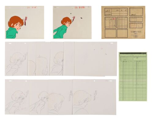 2006. Fraw Bow and Sayla Mass Original Production Cel Setups and Matching Original Production Drawings, Selection of Original Production Drawings Timing Sheet and Production Used Cut Envelope from 'The Or ### GUNDAM FRANCHISE (1979-PRESENT)