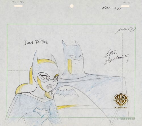 2024. Dan Riba and Stan Berkowitz-Autographed Batman and Batgirl Original Production Drawing from "Cold Comfort" ### THE NEW BATMAN ADVENTURES (1997-1999)