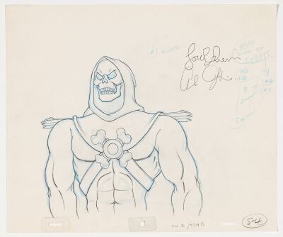 2043. Skeletor Original Production Drawing Signed Lou Scheimer ### HE-MAN AND THE MASTERS OF THE UNIVERSE (1983-1985)
