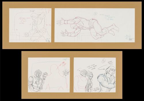 2044. Prince Adam, Man-at-Arms, Teela, Two Sets of Original Camera Layout Production Drawings Matted ### HE-MAN AND THE MASTERS OF THE UNIVERSE (1983-1985)