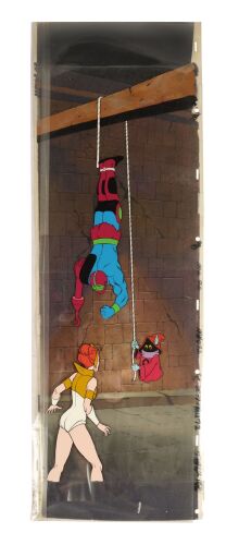 2046. Teela, Orko and Trap-Jaw, Original Production Cel Setup on Hand-Painted Master Background ### HE-MAN AND THE MASTERS OF THE UNIVERSE (1983-1985)