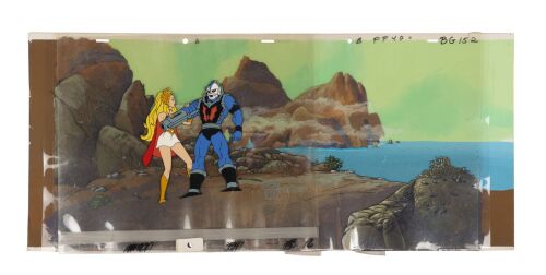 2047. She-Ra and Hordak, Original Production Cel Setup on Hand-Painted Master Background ### SHE-RA: PRINCESS OF POWER (T.V. SERIES 1985)